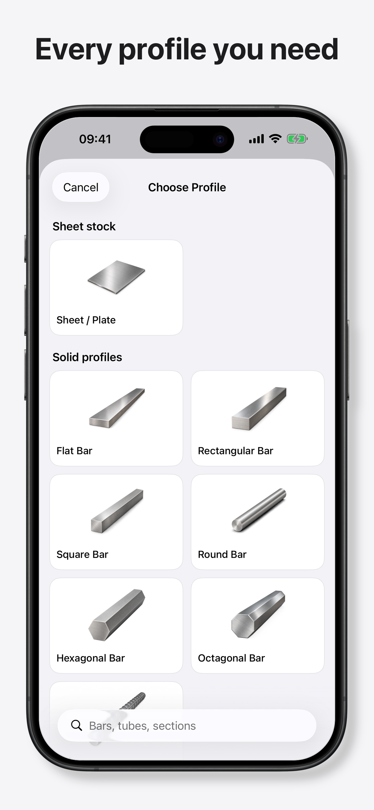 Metal Weight profile library